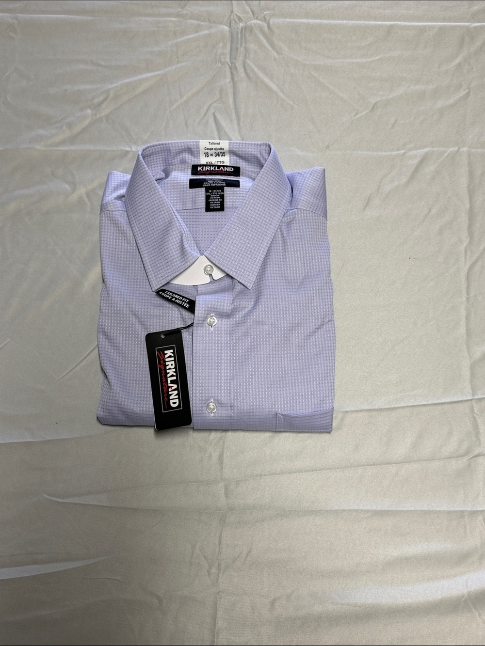 Kirkland Signature Men's Black Long-Sleeve Dress Shirt - Tailored Fit